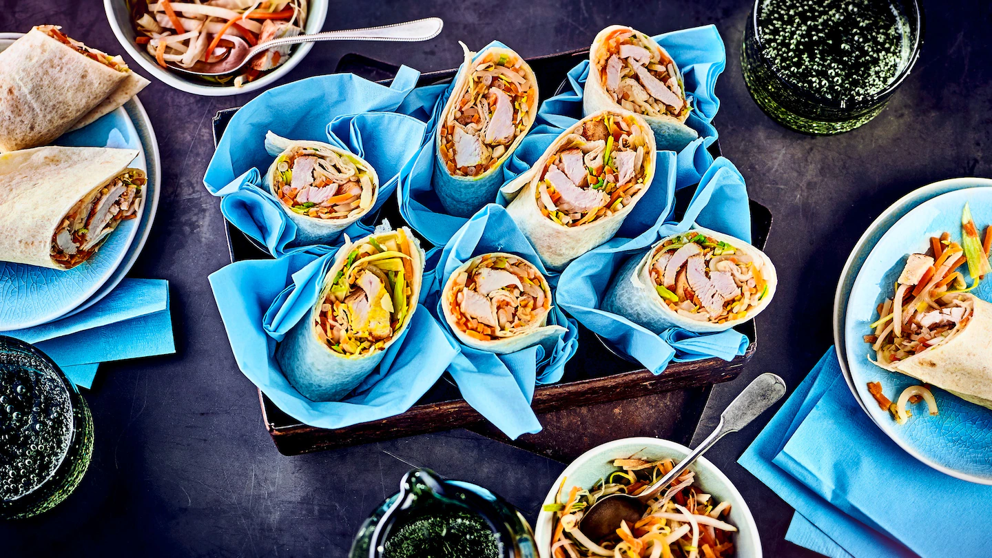 Rezeptbild Curryhähnchen Wraps
