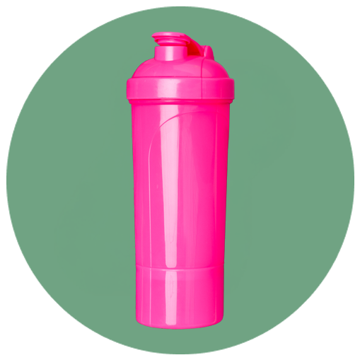 Kunststoff Trinkbecher in pinker Farbe