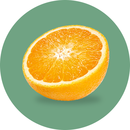edeka-Orange-auf-grünem-Untergrund